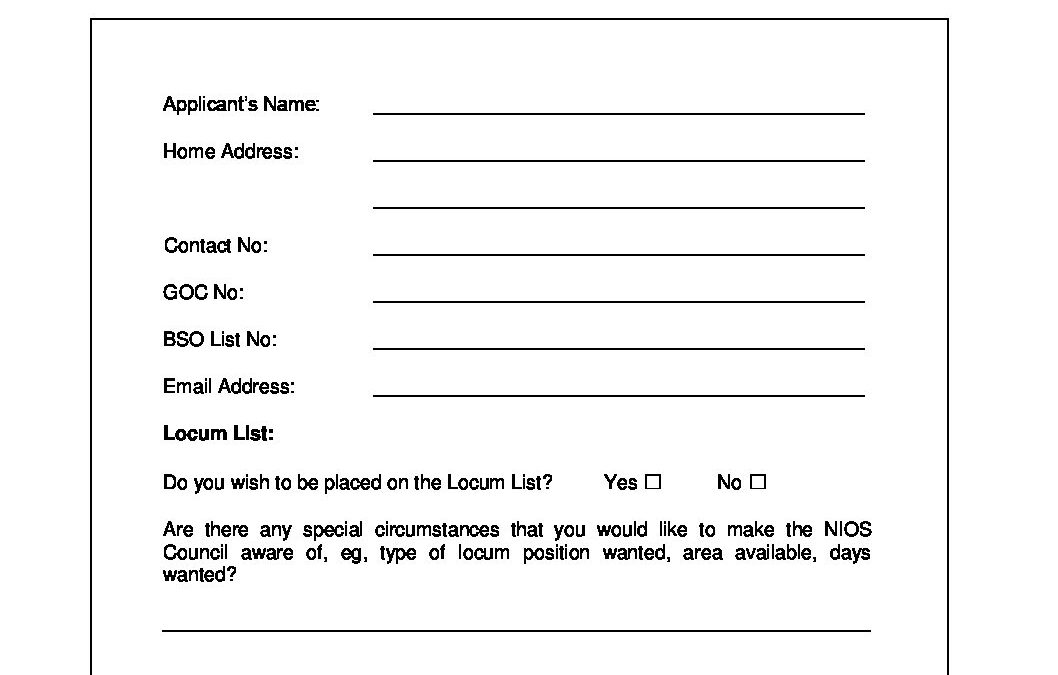 Appendix B (Associate Membership Application Form) | Northern Ireland ...